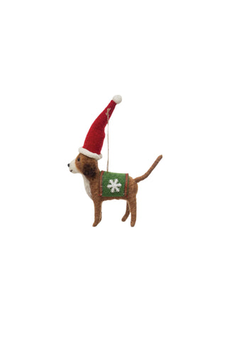 Wool Felt Holiday Dog