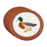 Embroidered Icon Coaster Set Duck