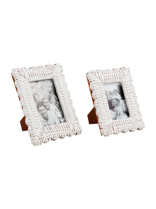 White Woven Frame