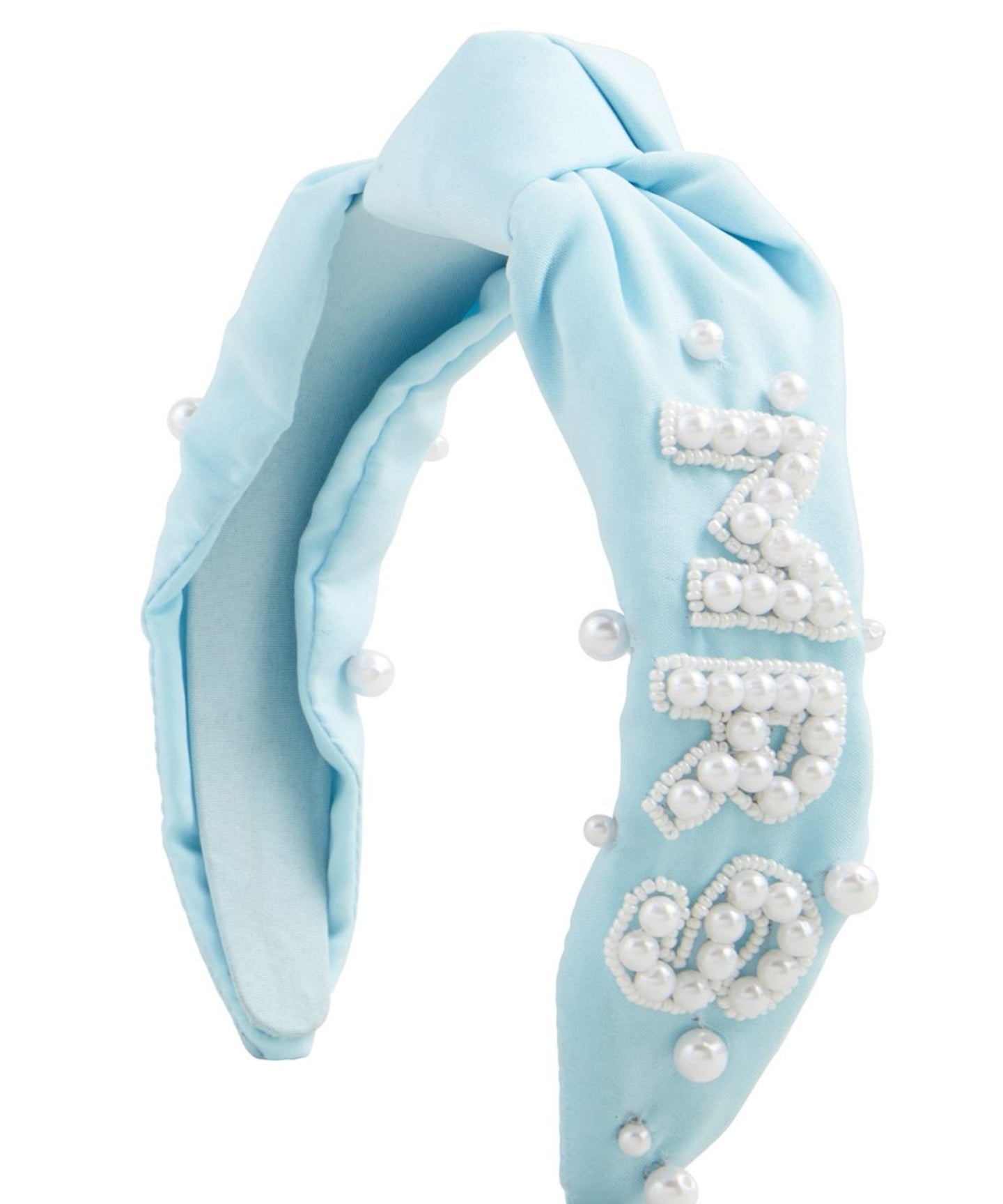 Bride Beaded Headband Blue