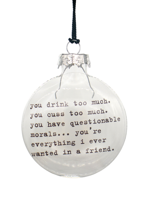 Funny Friend Christmas Ornament
