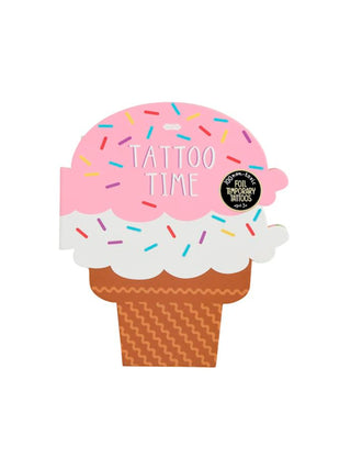 Summertime Temporary Tattoo Books Ice Cream Cone