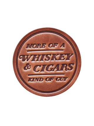 Sugarhouse Leather Coaster Whiskey & Cigars