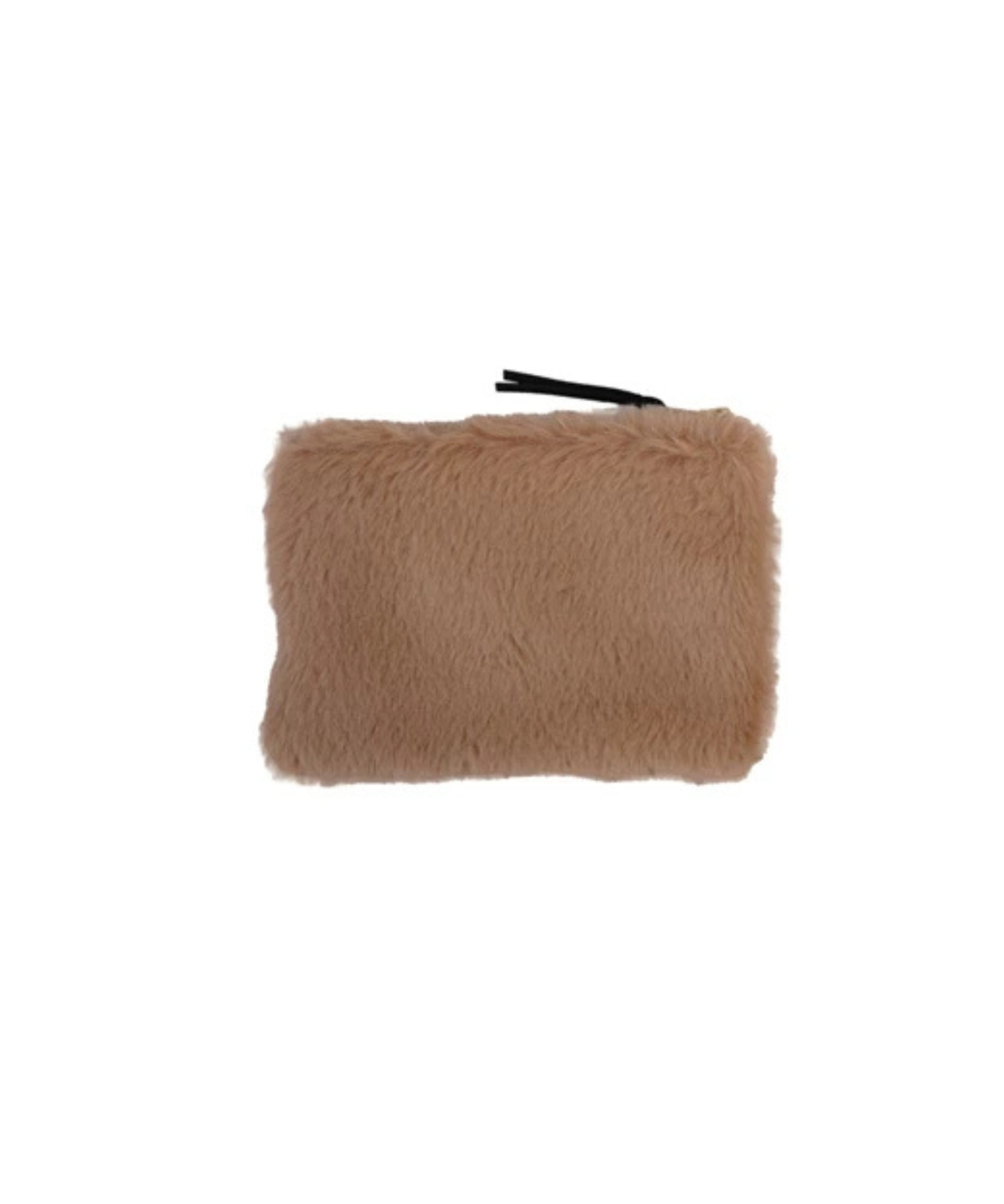 Faux Fur Zipper Pouch Purse (detail view 4)