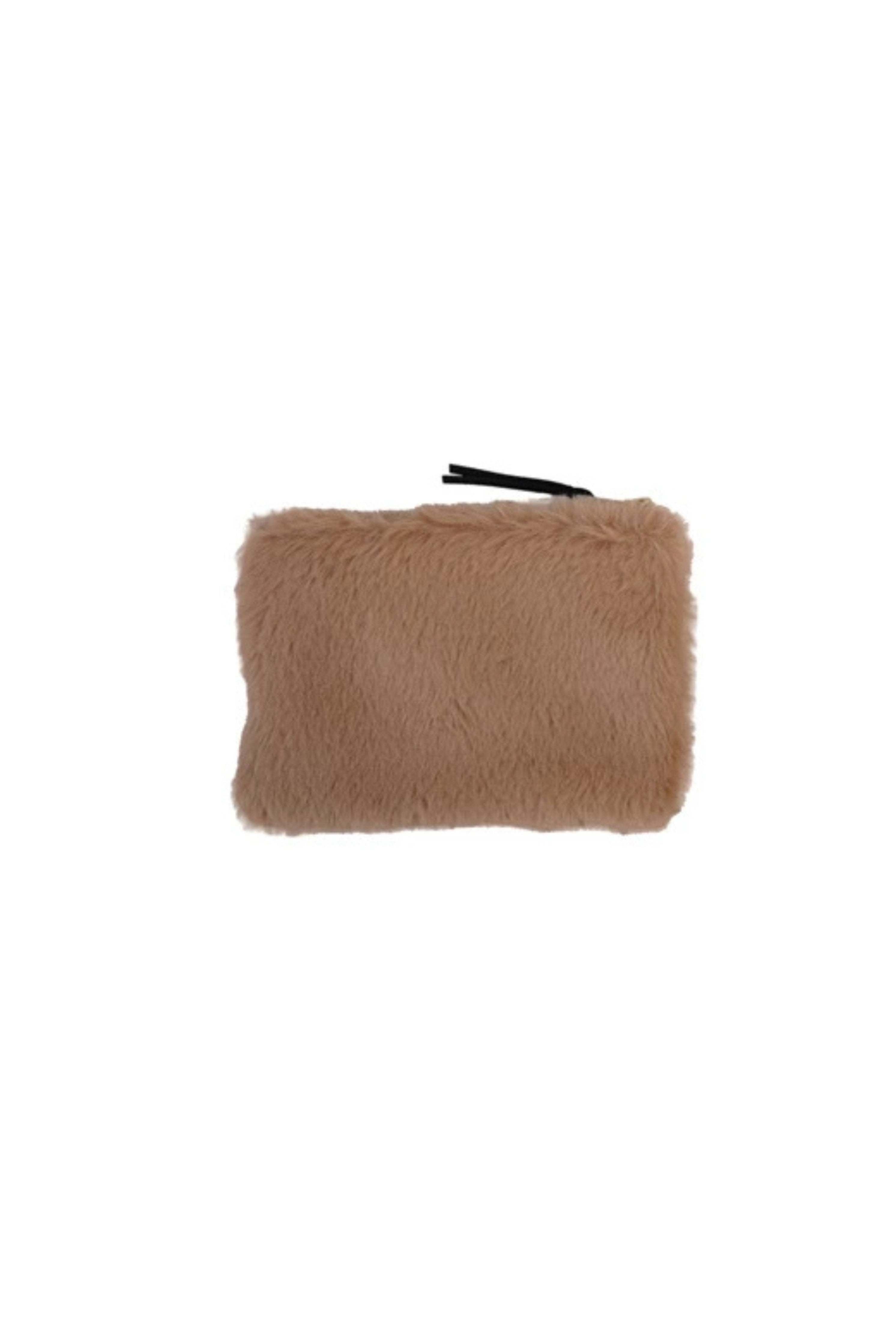 Faux Fur Zipper Pouch Purse (detail view 4)