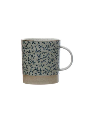 Hand-Stamped Stoneware Mug