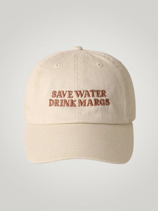 "Save Water Drink Margs" Embroidered Hat Taupe