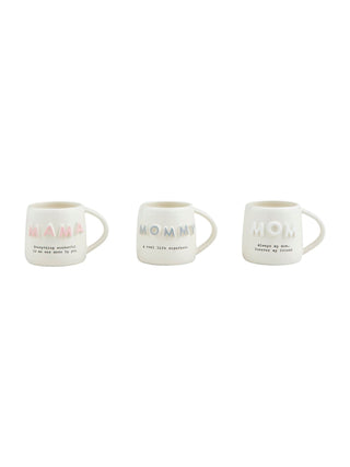 Mom Chunky Letter Mugs