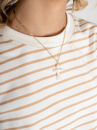 Pearl Cross Necklace