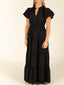 Puff Sleeve Tiered Maxi Dress