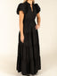 Puff Sleeve Tiered Maxi Dress