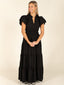 Puff Sleeve Tiered Maxi Dress