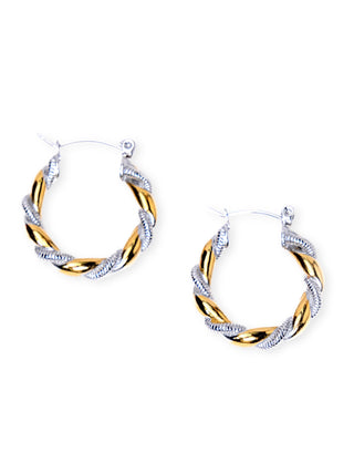 My Sister's Cottage | Waterproof | Mixed Metal Twisted Hoops