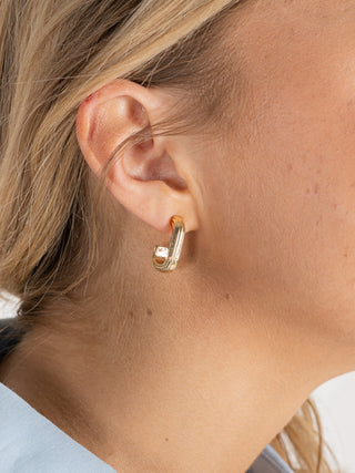 Textured Rectangle Hoops