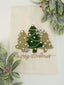 Christmas Gold & Green Hand Towels