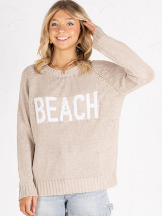 Beach Crewneck Sweater Khaki