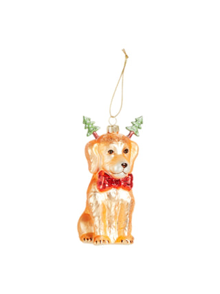 Christmas Pup Ornament Bowtie 