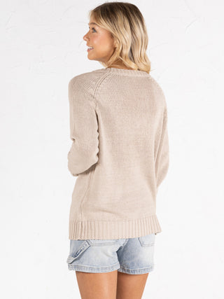 Beach Crewneck Sweater Khaki