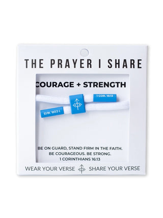 The Prayer I Share Cord Bracelet Courage + Strength