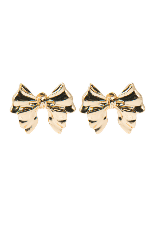 Texture Casting Bow Earrings