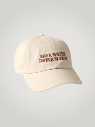 "Save Water Drink Margs" Embroidered Hat Taupe