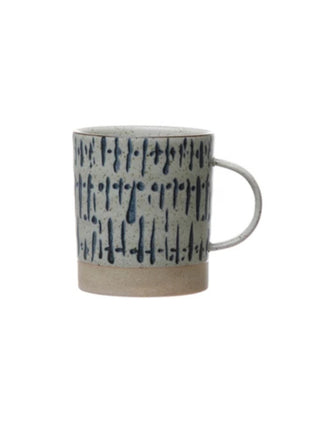 Hand-Stamped Stoneware Mug