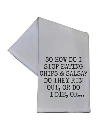 Eating Chips & Salsa - Tea Towel