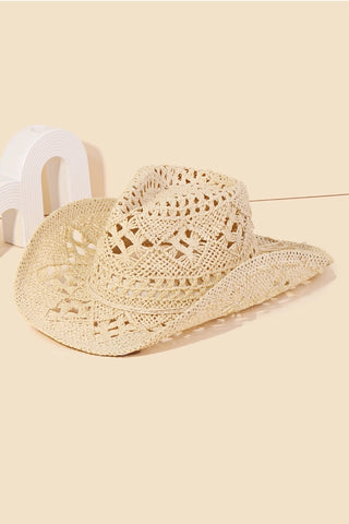 Straw Cowboy Hat Ivory