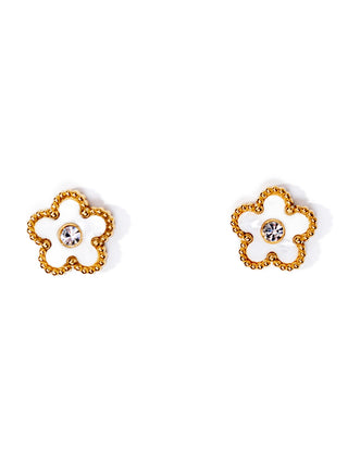 My Sister's Cottage | Waterproof | Flower & Diamond Earrings