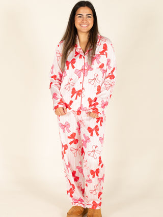 Bow Print Pajama Set