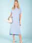 Ribbed Midi Shirt Dress