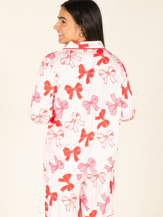 Bow Print Pajama Set