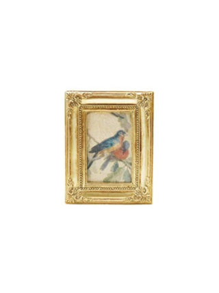 Gold Resin Mini Framed Art Magnet Rectangle Birds