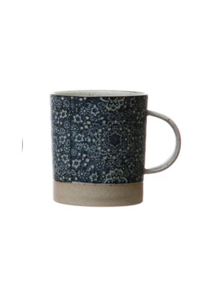 Hand-Stamped Stoneware Mug