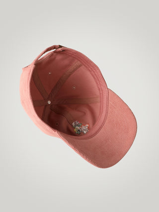 Embroidered Flowers Hat Pink