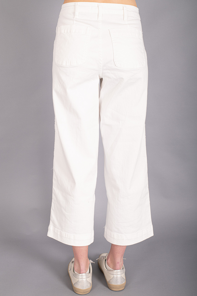 White High Rise Crop Jeans
