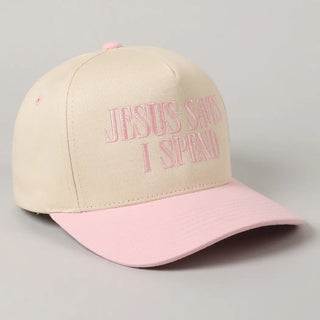 Jesus Saves I Spend Canvas Hat