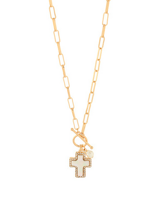 Crystal Cross Pendant Necklace