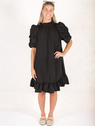 Black Puff Sleeve Dress