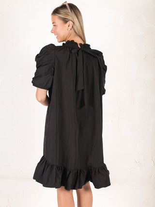 Black Puff Sleeve Dress