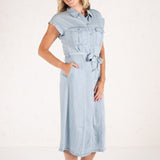 Denim Midi Shirtdress