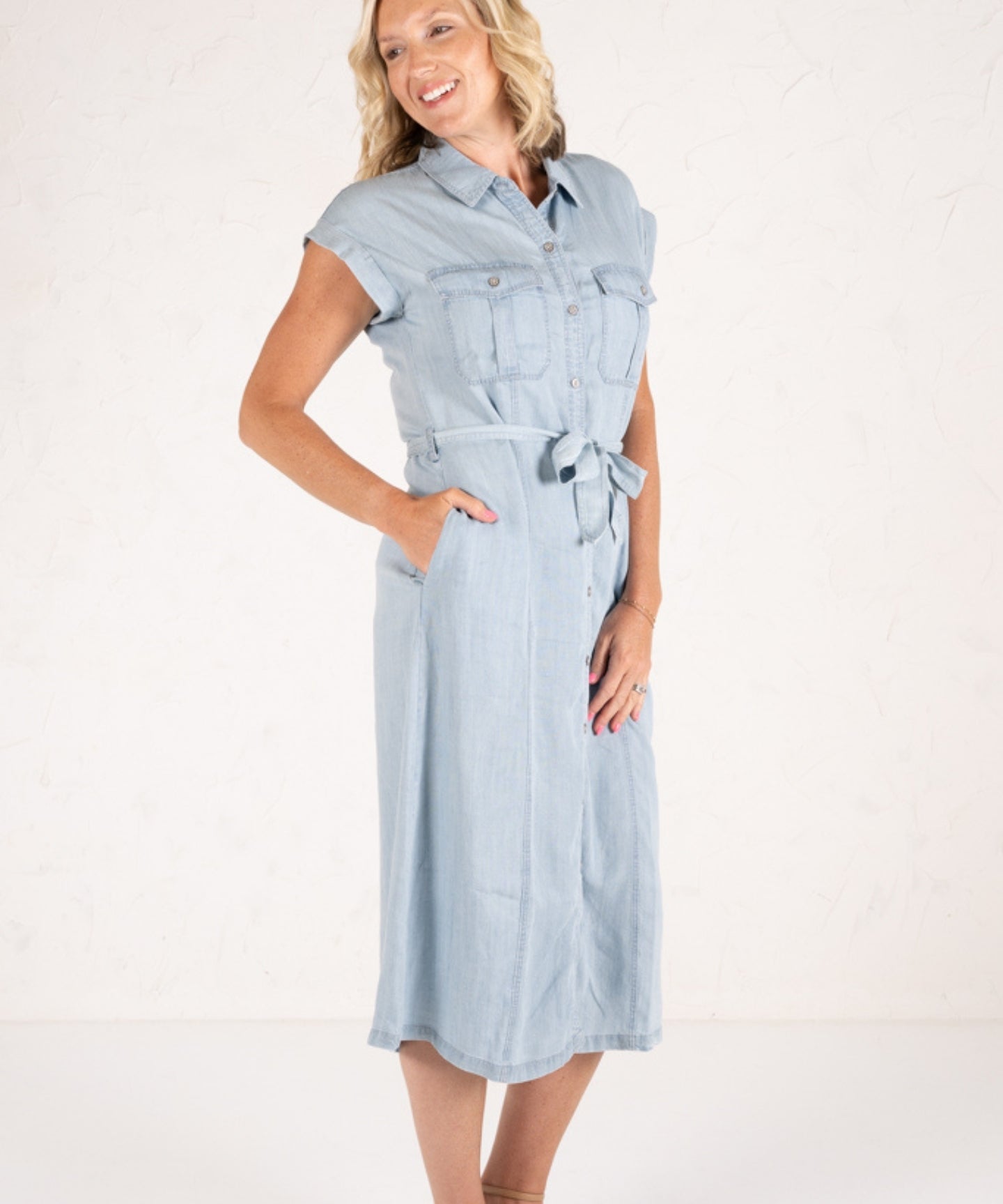Denim Midi Shirtdress