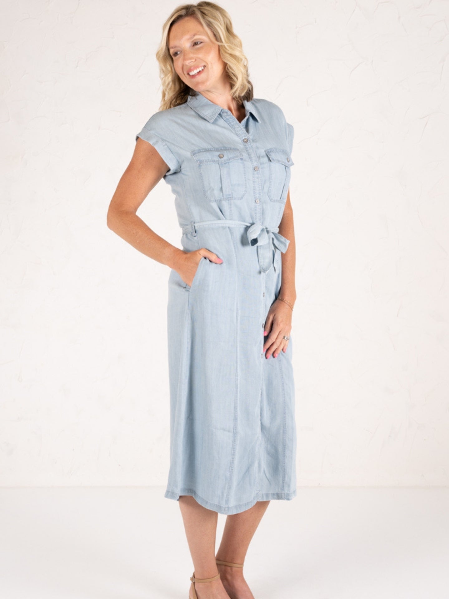 Denim Midi Shirtdress