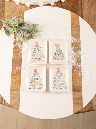 Stoneware Christmas Tree Dish