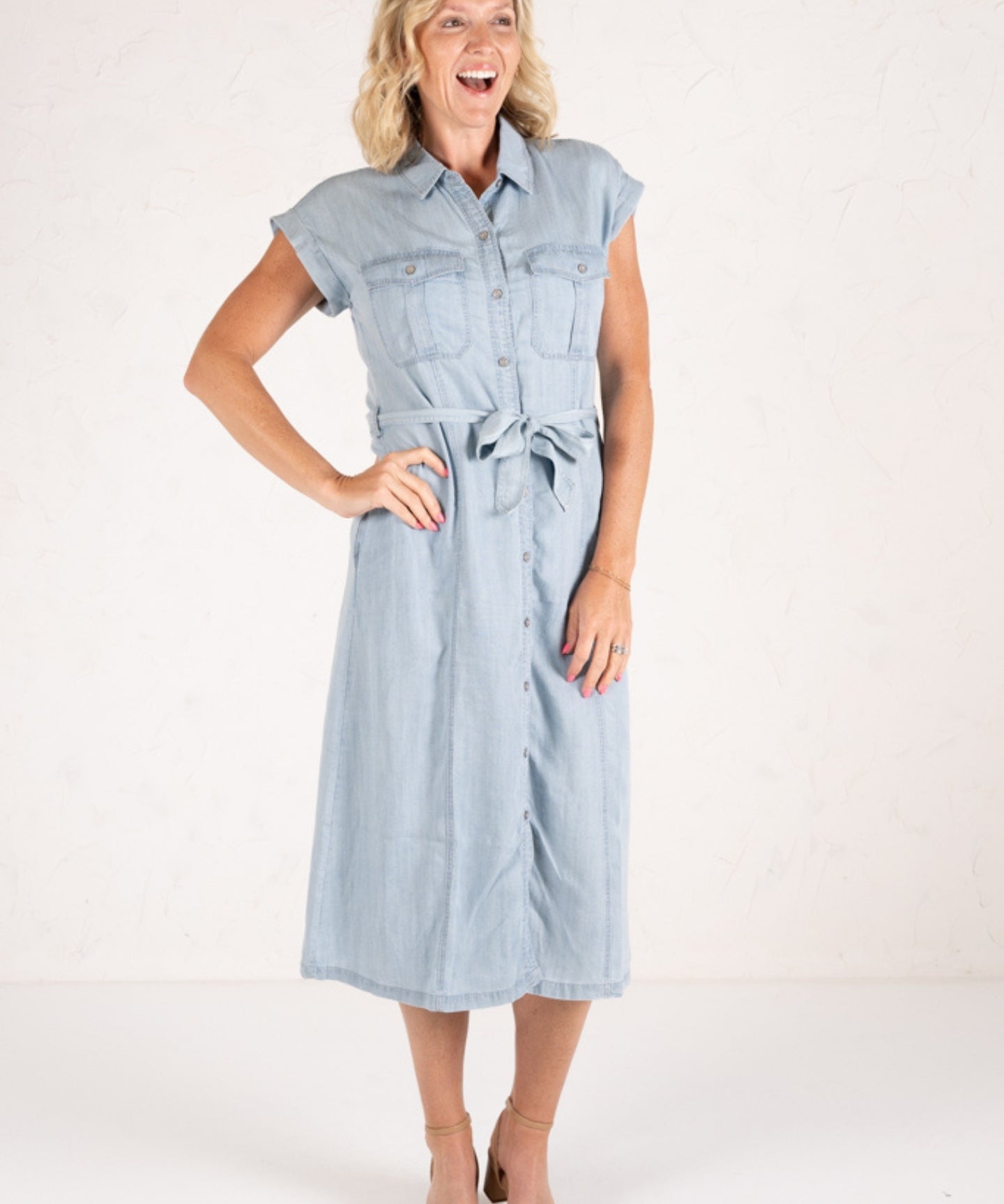 Denim Midi Shirtdress