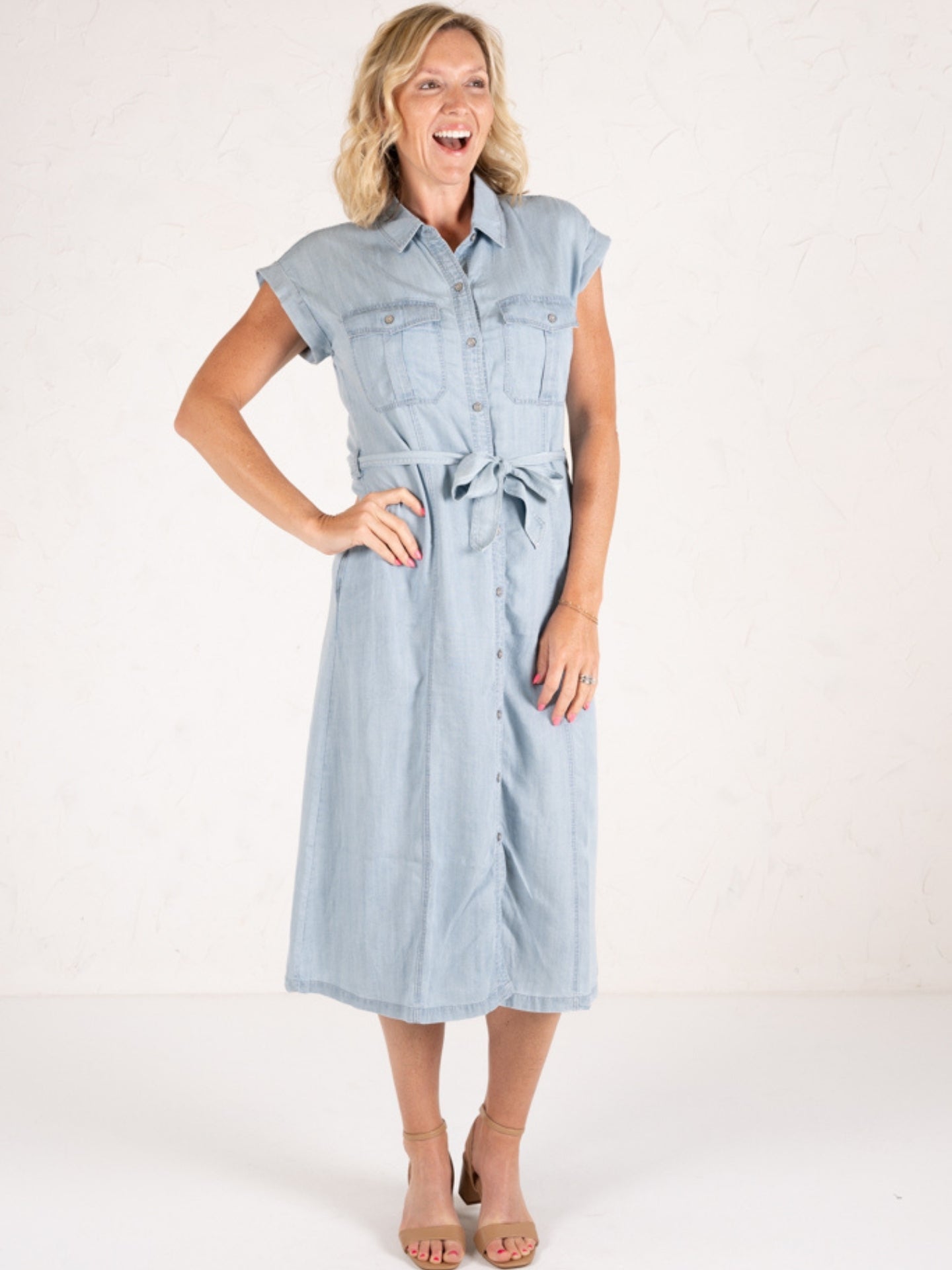 Denim Midi Shirtdress