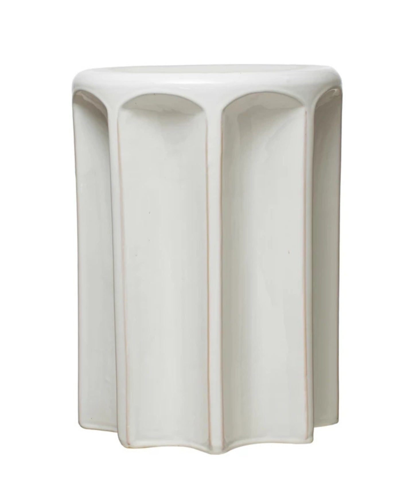 Sculpted Stoneware Stool