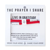 The Prayer I Share Cord Bracelet Live In Gratitude
