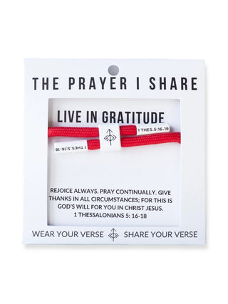 The Prayer I Share Cord Bracelet Live In Gratitude