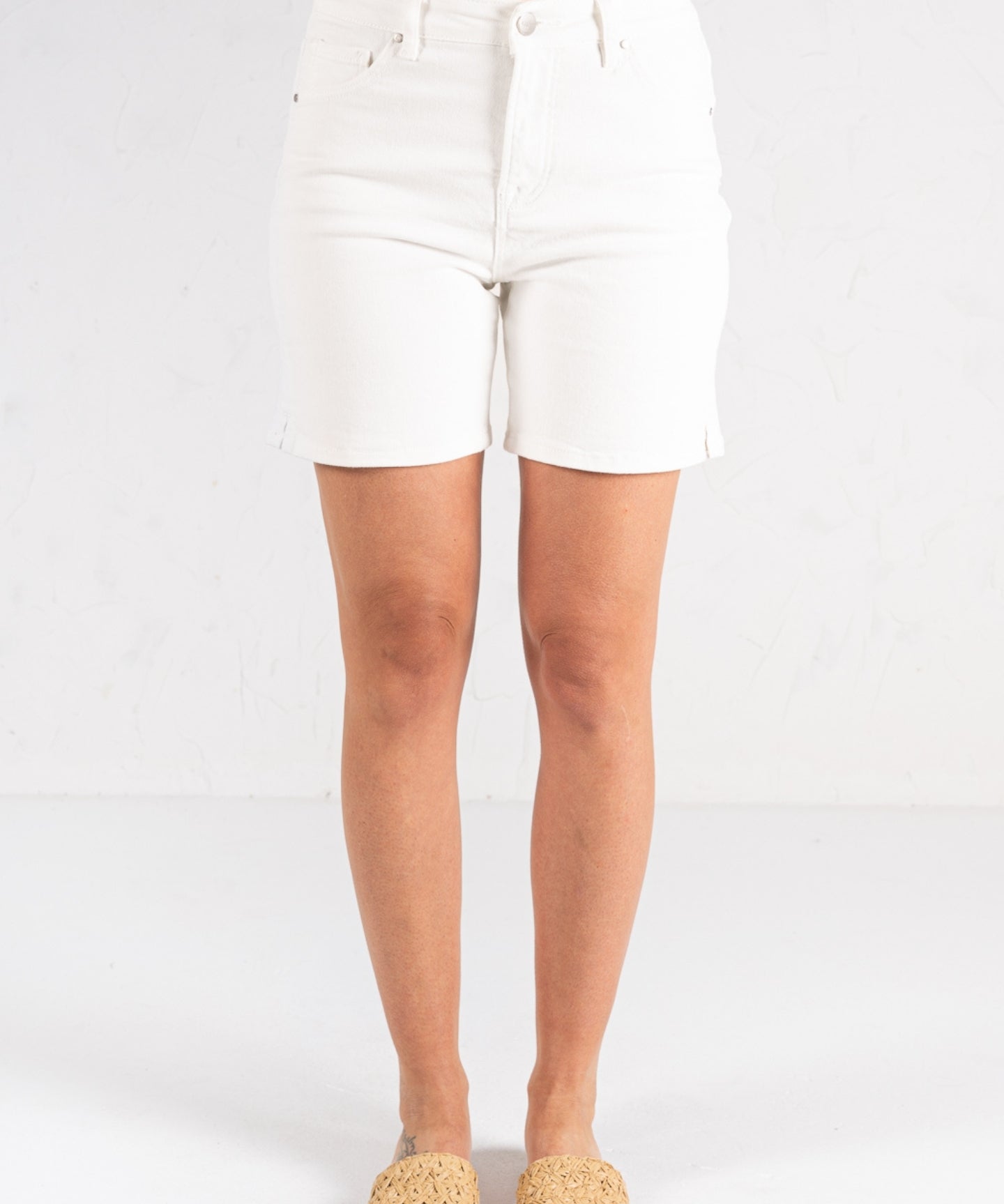 High Rise Mid Length Shorts
